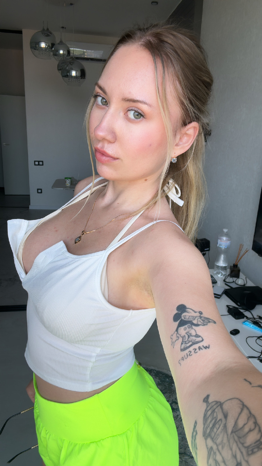 KateV in her underwear in Nairobi