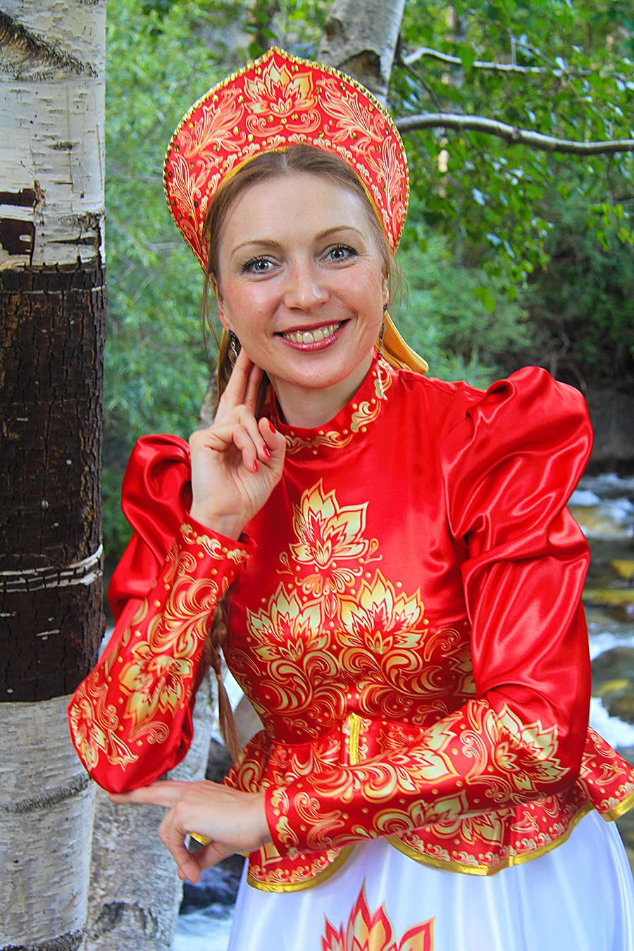 Women in Slavic costumes in Nairobi
