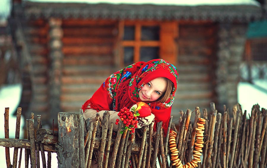 Sexy girl Women in Slavic costumes in Nairobi