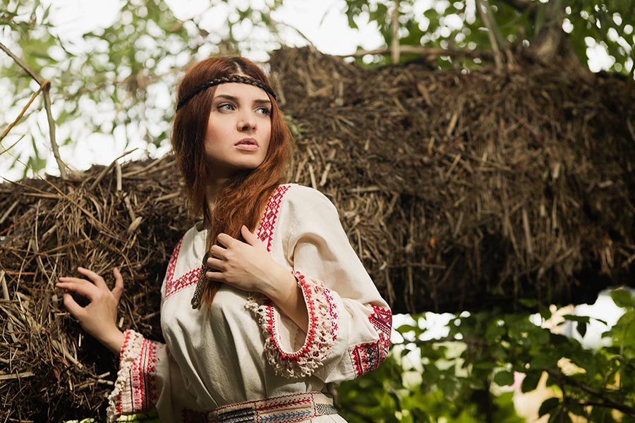 Women in Slavic costumes in Nairobi