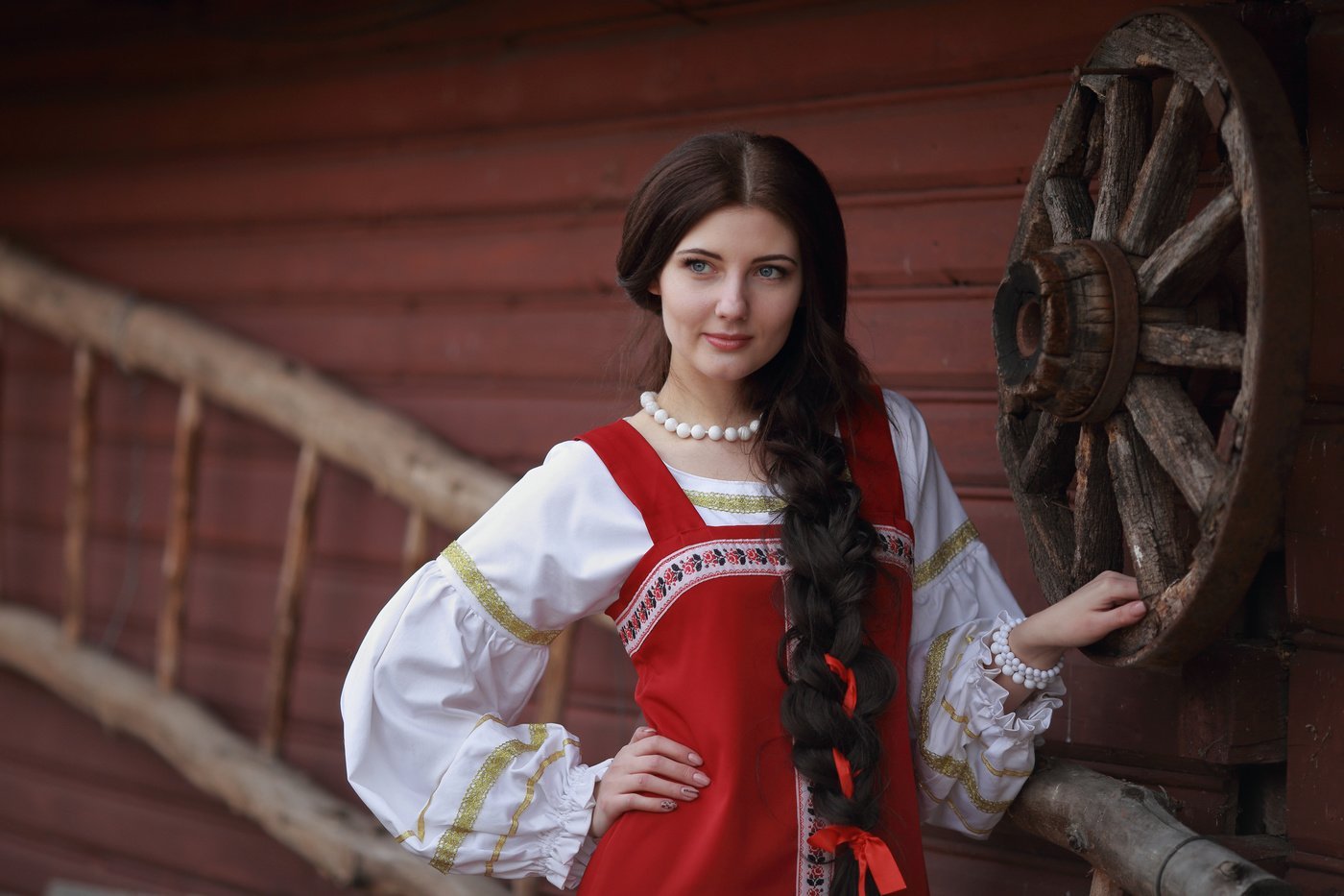 Girls in Slavic costumes in Nairobi