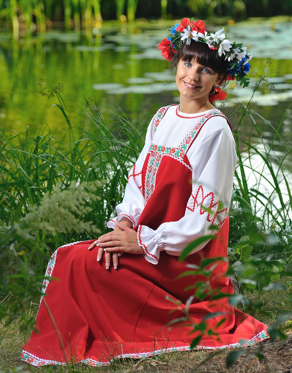 Beautiful girl Girls in Slavic costumes in Nairobi